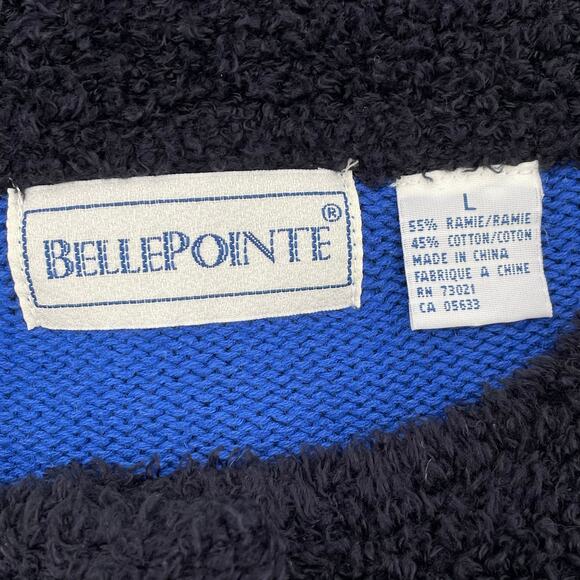 Vtg. BellePointe Women's Zebra Cardigan Sweater, Sz. L, Safari Zebra Buttons - Picture 4 of 6